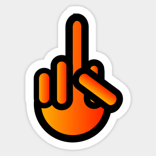 Hand gesture - one finger - rude finger Sticker